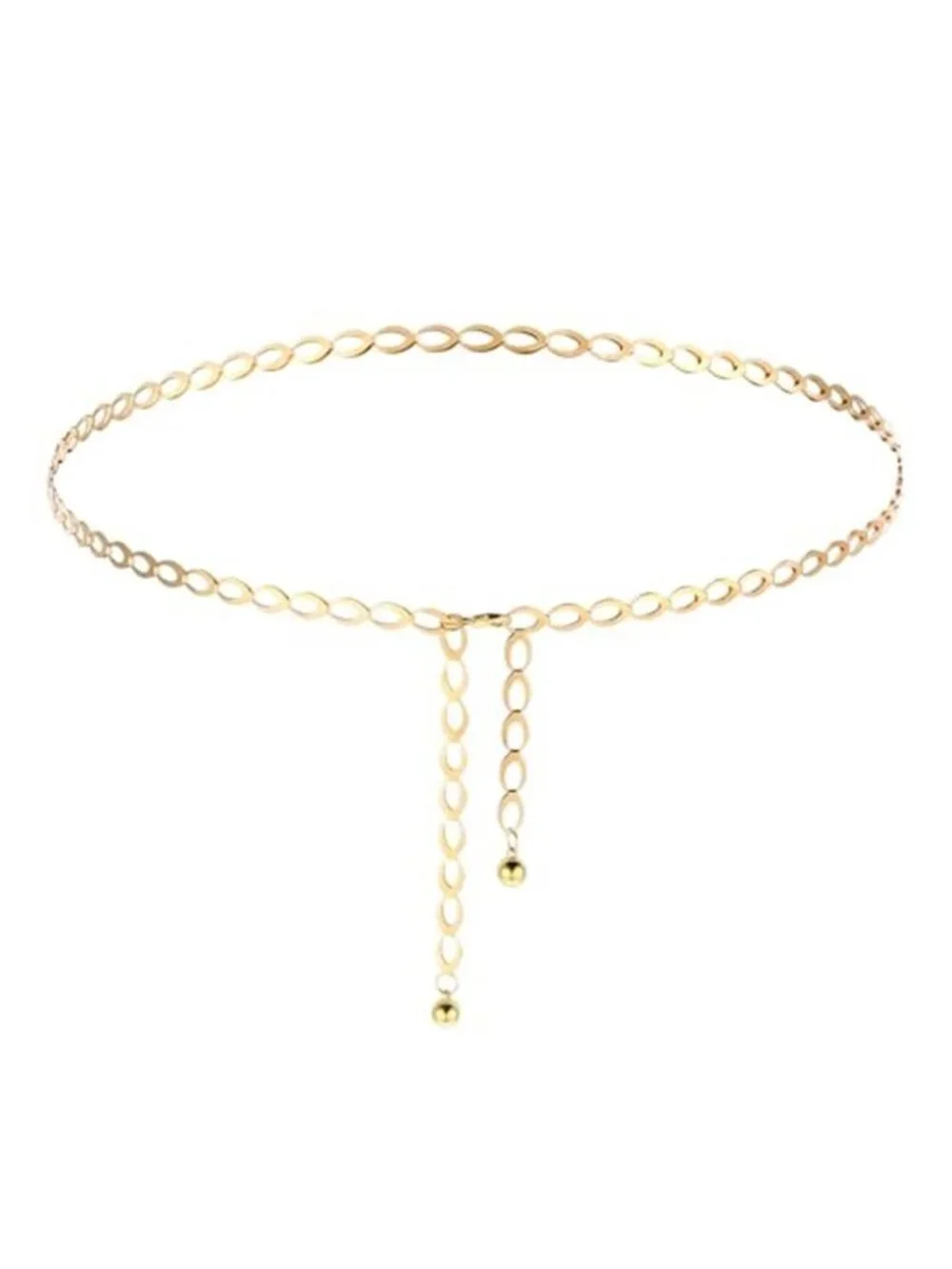 Metal Waist Chain Belt for Women, Dainty Body Link Jewelry, Adjustable Loin